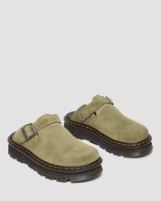 Zebzag Mules Muted Olive E.H. Suede