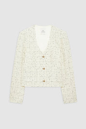 Anitta Jacket Anine Bing Cream And Black Tweed  | PALIHOUSE
