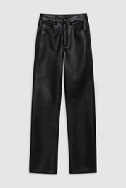 Roy Pant Anine Bing Black Recycled Leather  | PALIHOUSE