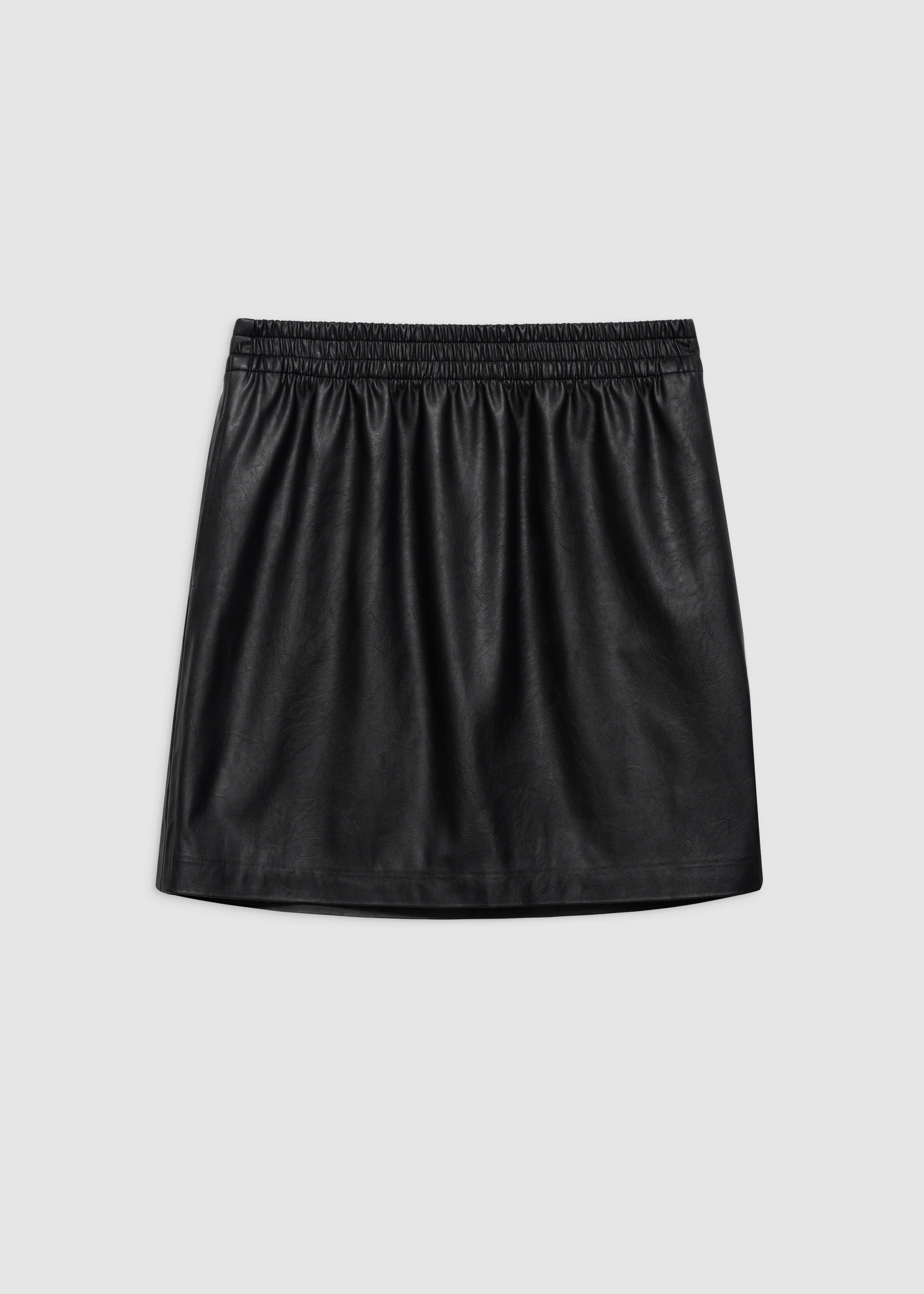 Soto Skirt Anine Bing Black Vegan Leather  | PALIHOUSE