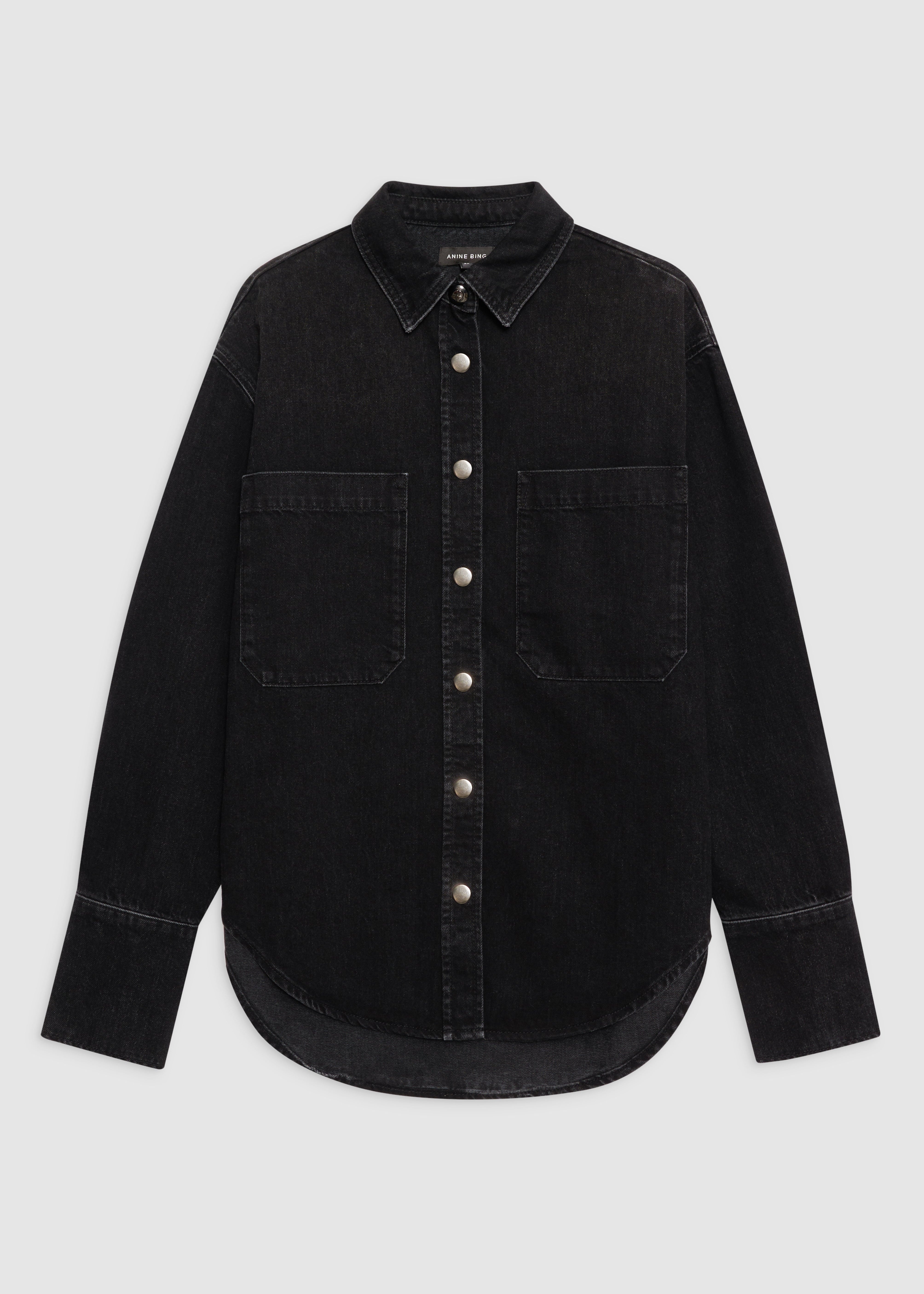 Dante Shirt Anine Bing Iron Black Denim  | PALIHOUSE