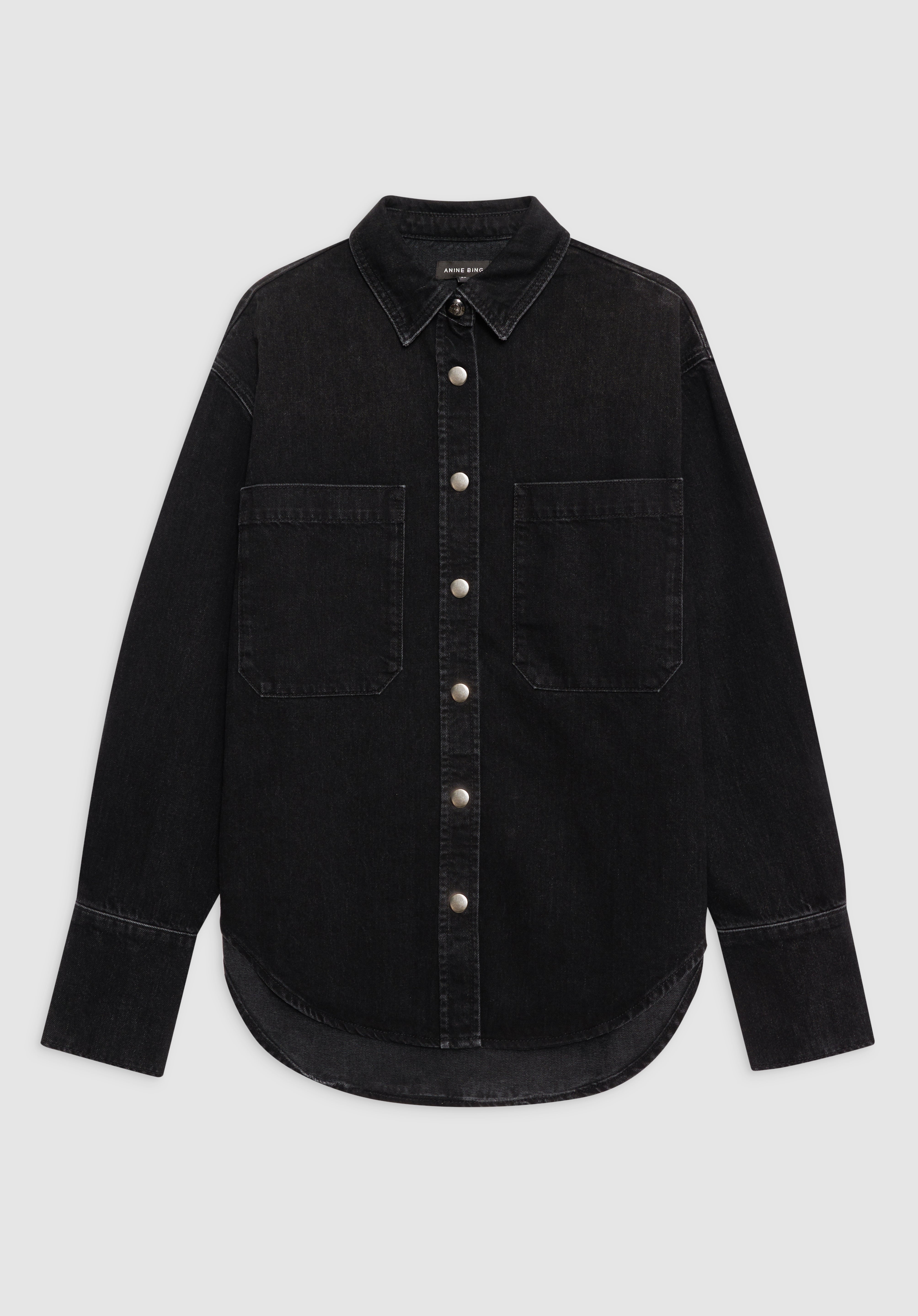 Dante Shirt Anine Bing Iron Black Denim  | PALIHOUSE