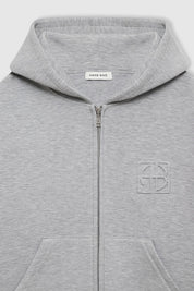 Bond Zip Up Hoodie Framed Monogram