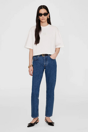 Myers Cropped Tee Framed Monogram