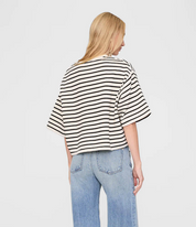 Myers Cropped Tee Stripe French Terry