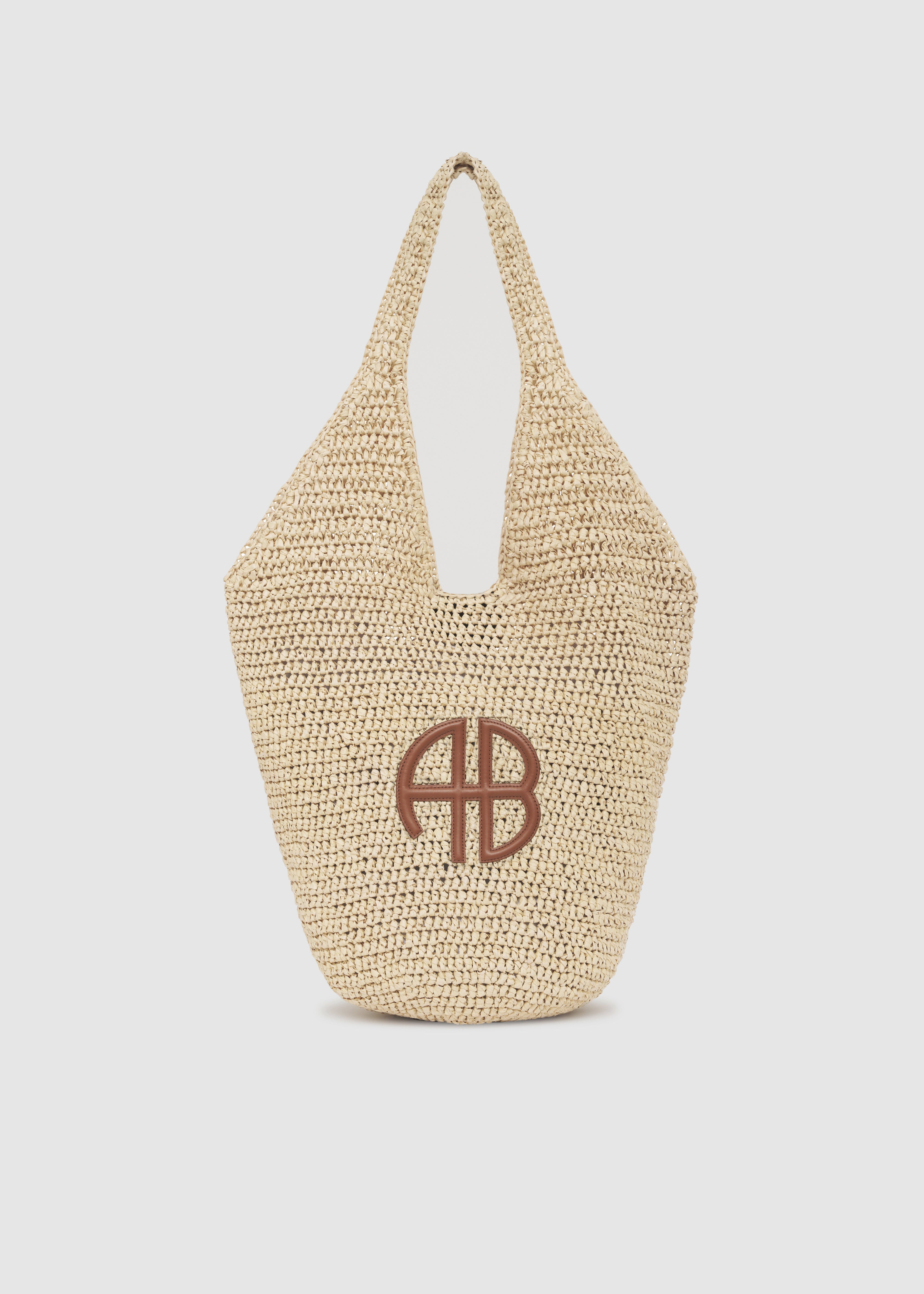 Large Leah Hobo Anine Bing Natural With Cognac  | PALIHOUSE
