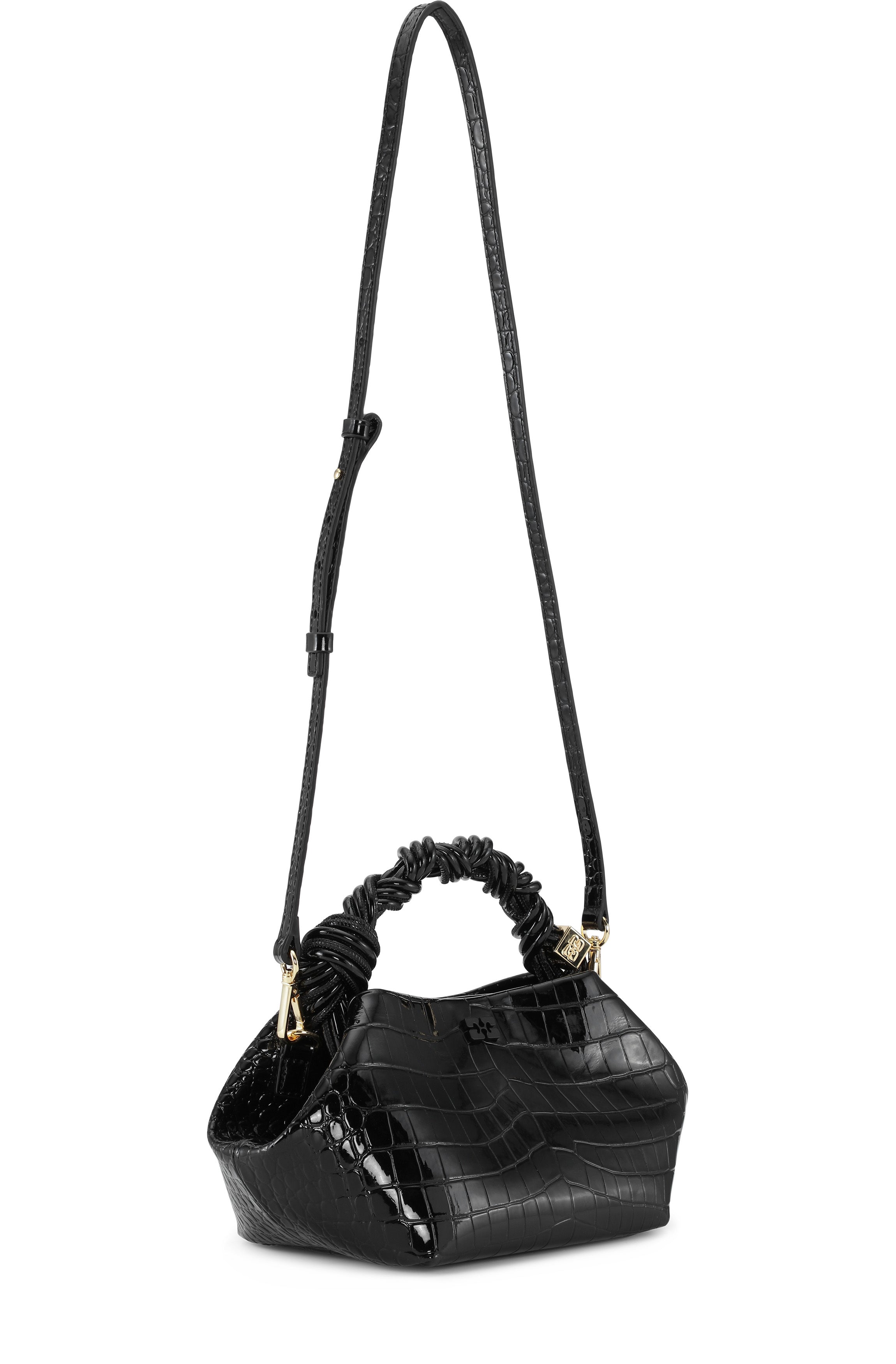 Ganni Bou Bag Small Patent Croco