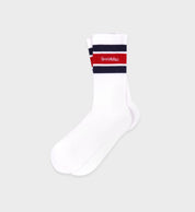 Serif Logo Striped Socks