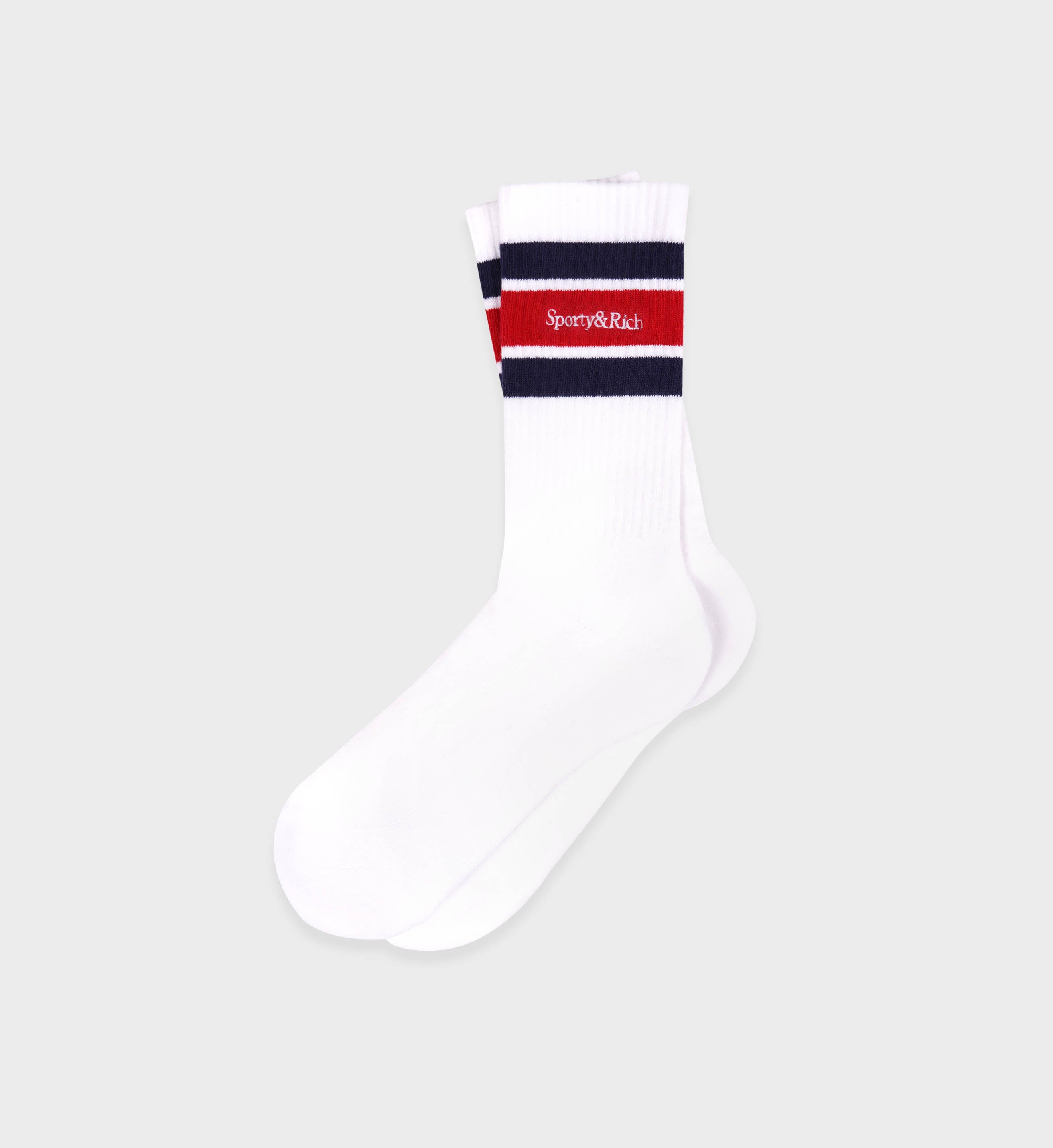 Serif Logo Striped Socks