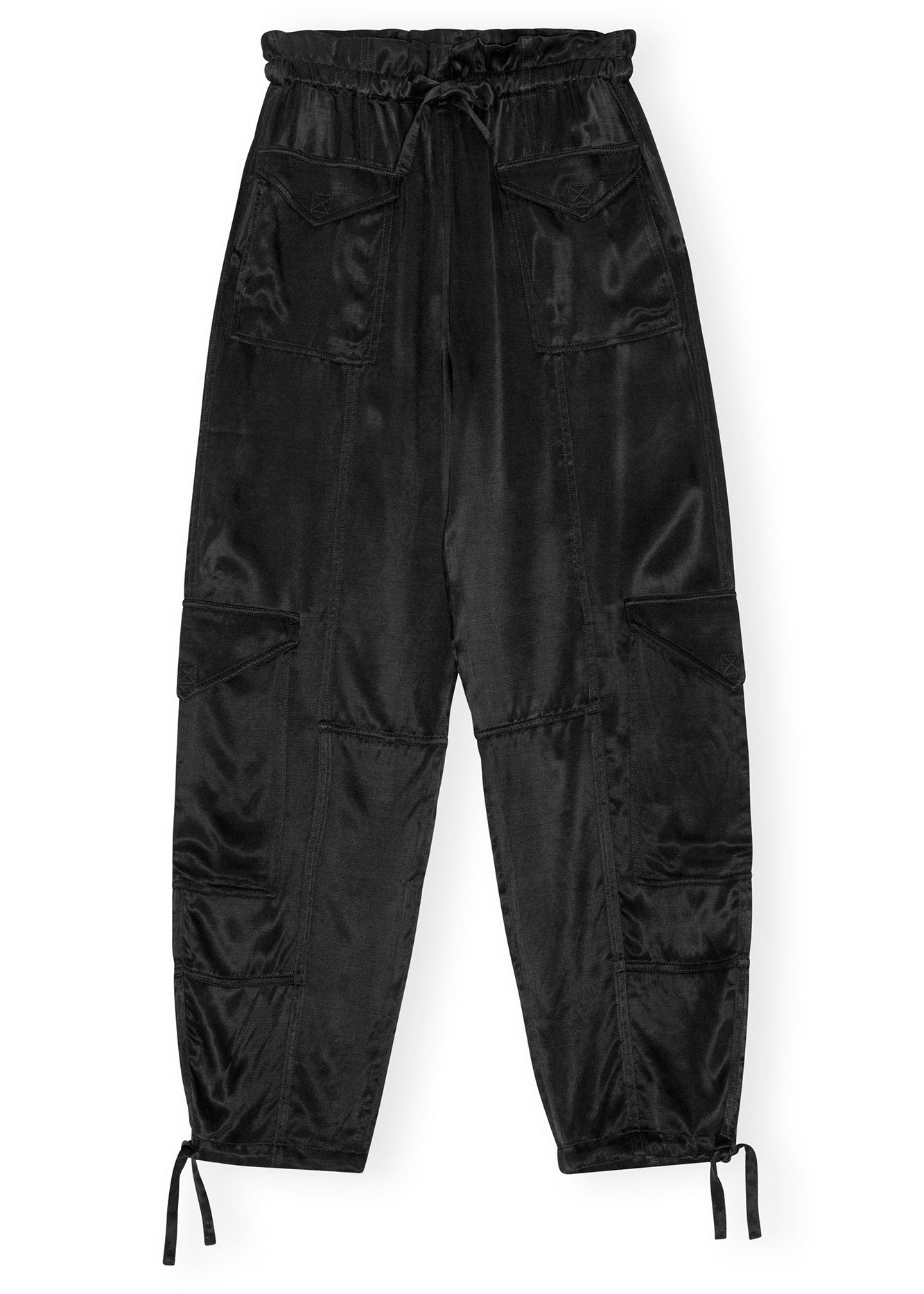 Washed Satin Pocket Pants