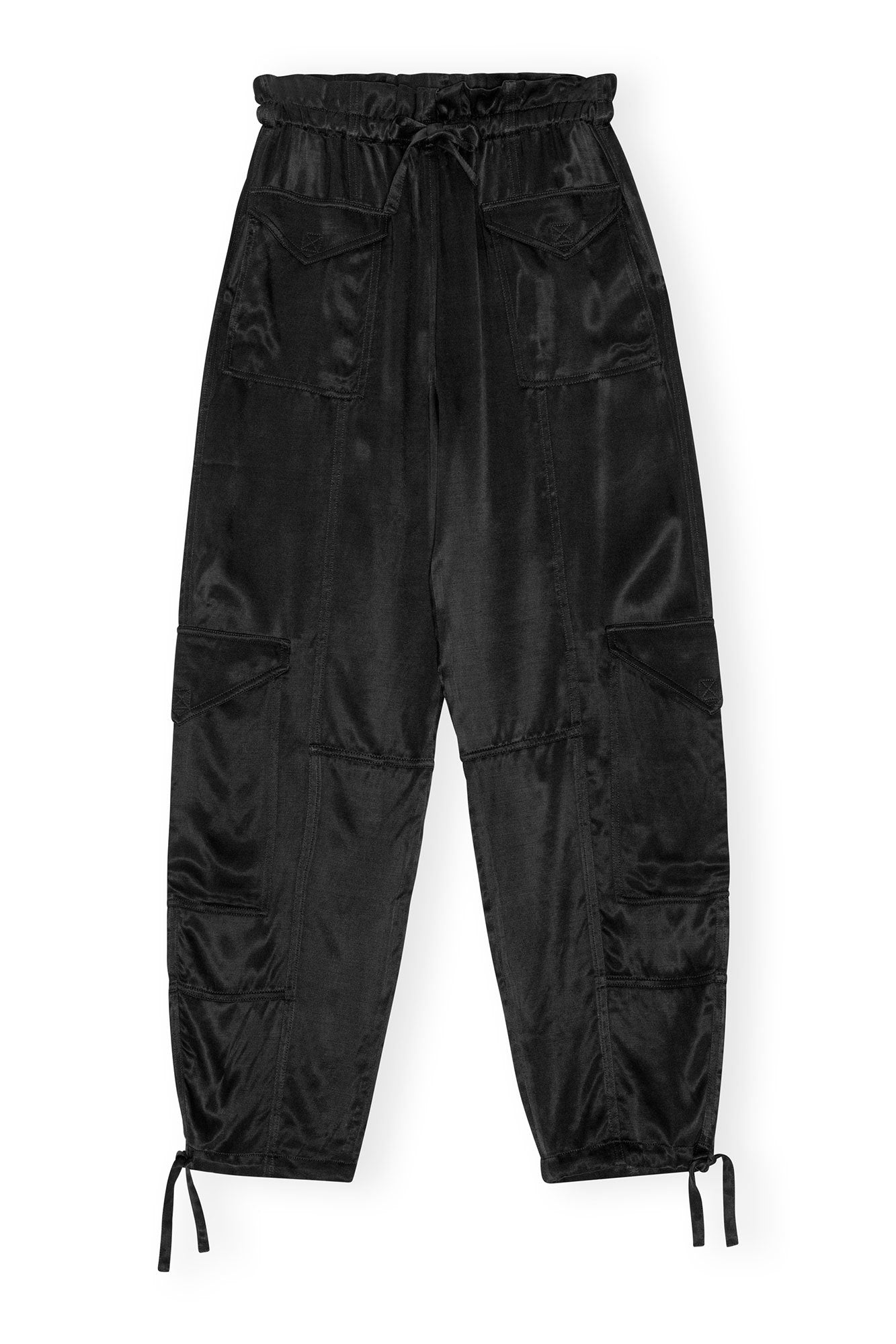 Washed Satin Pocket Pants