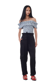 Washed Satin Pocket Pants