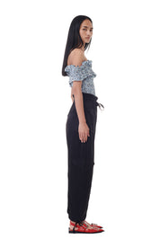 Washed Satin Pocket Pants