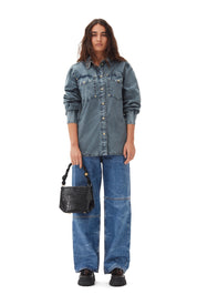 Cotton Poplin Oversized Rivet Shirt