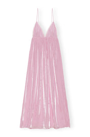 Changeant Satin Strap Dress