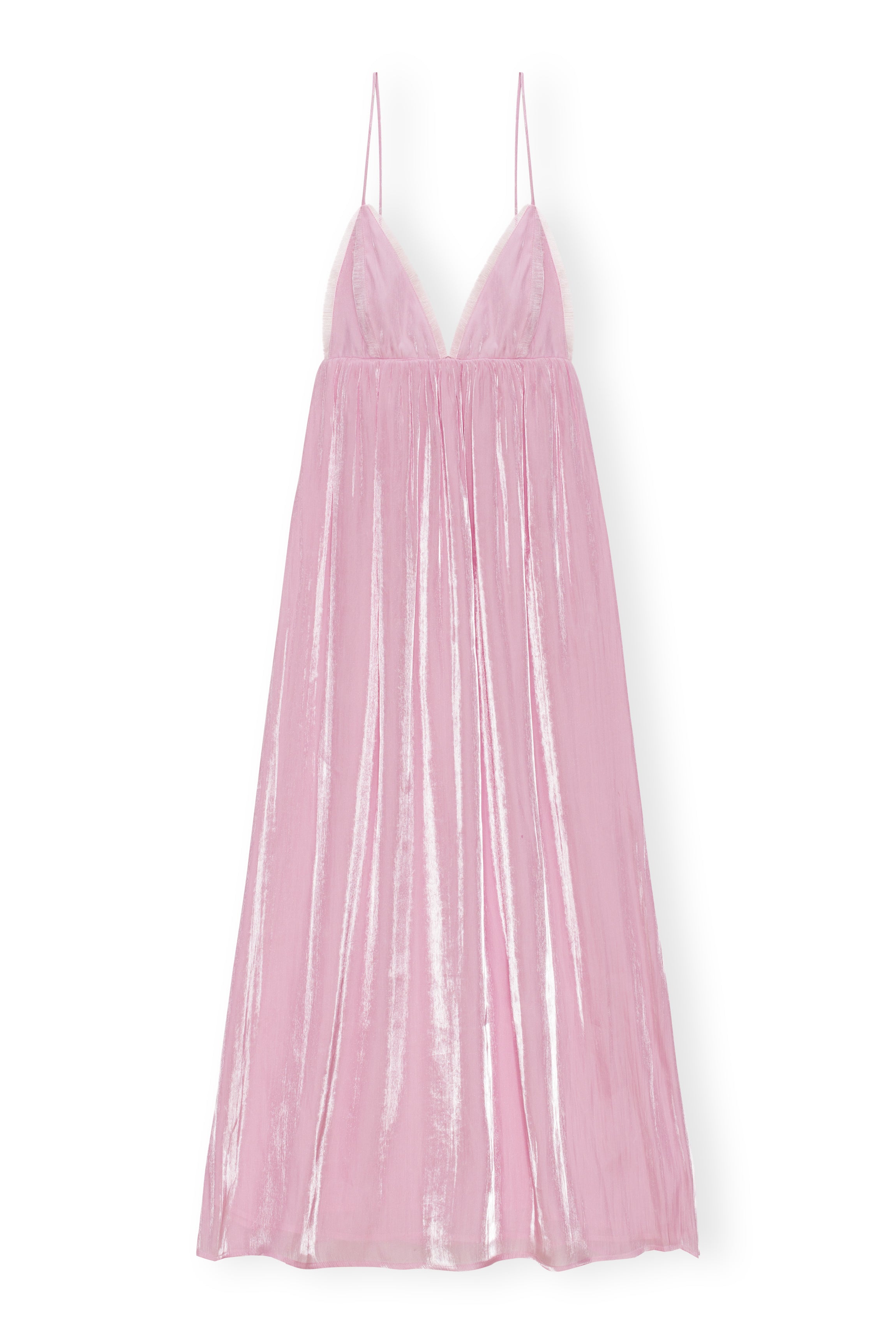 Changeant Satin Strap Dress