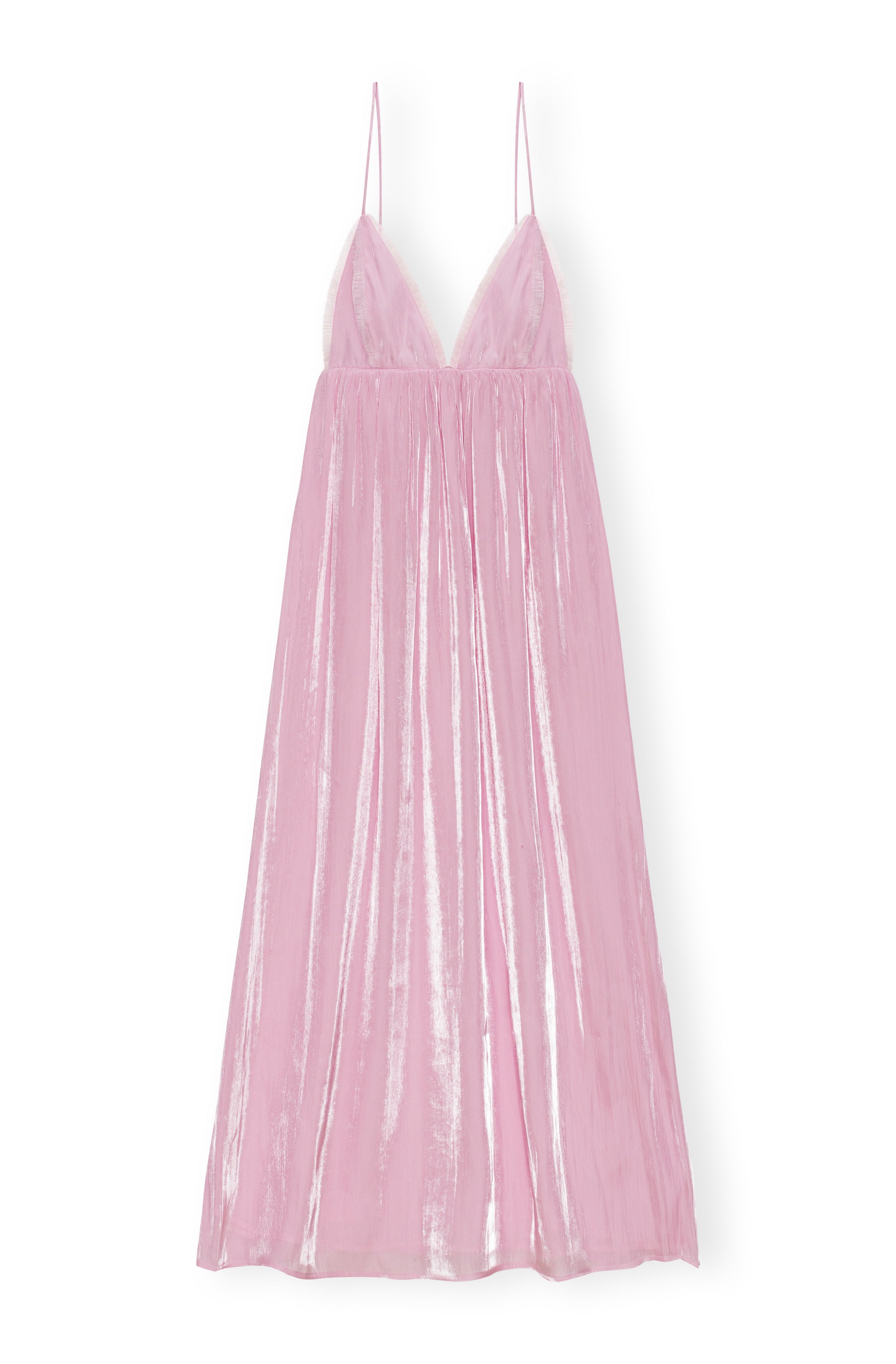 Changeant Satin Strap Dress