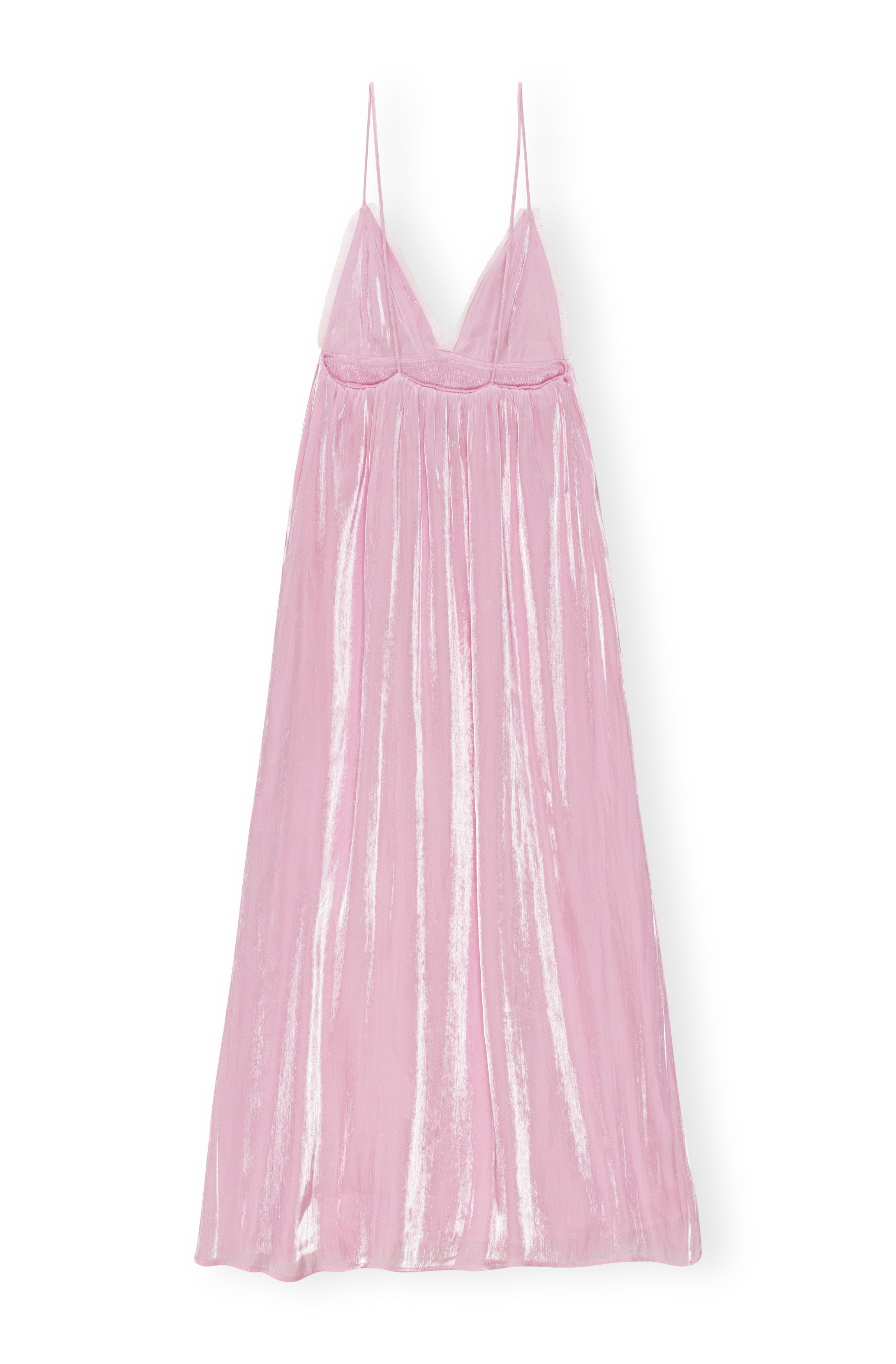 Changeant Satin Strap Dress
