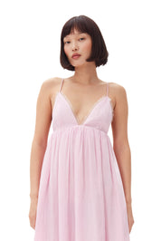 Changeant Satin Strap Dress