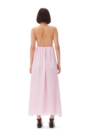 Changeant Satin Strap Dress