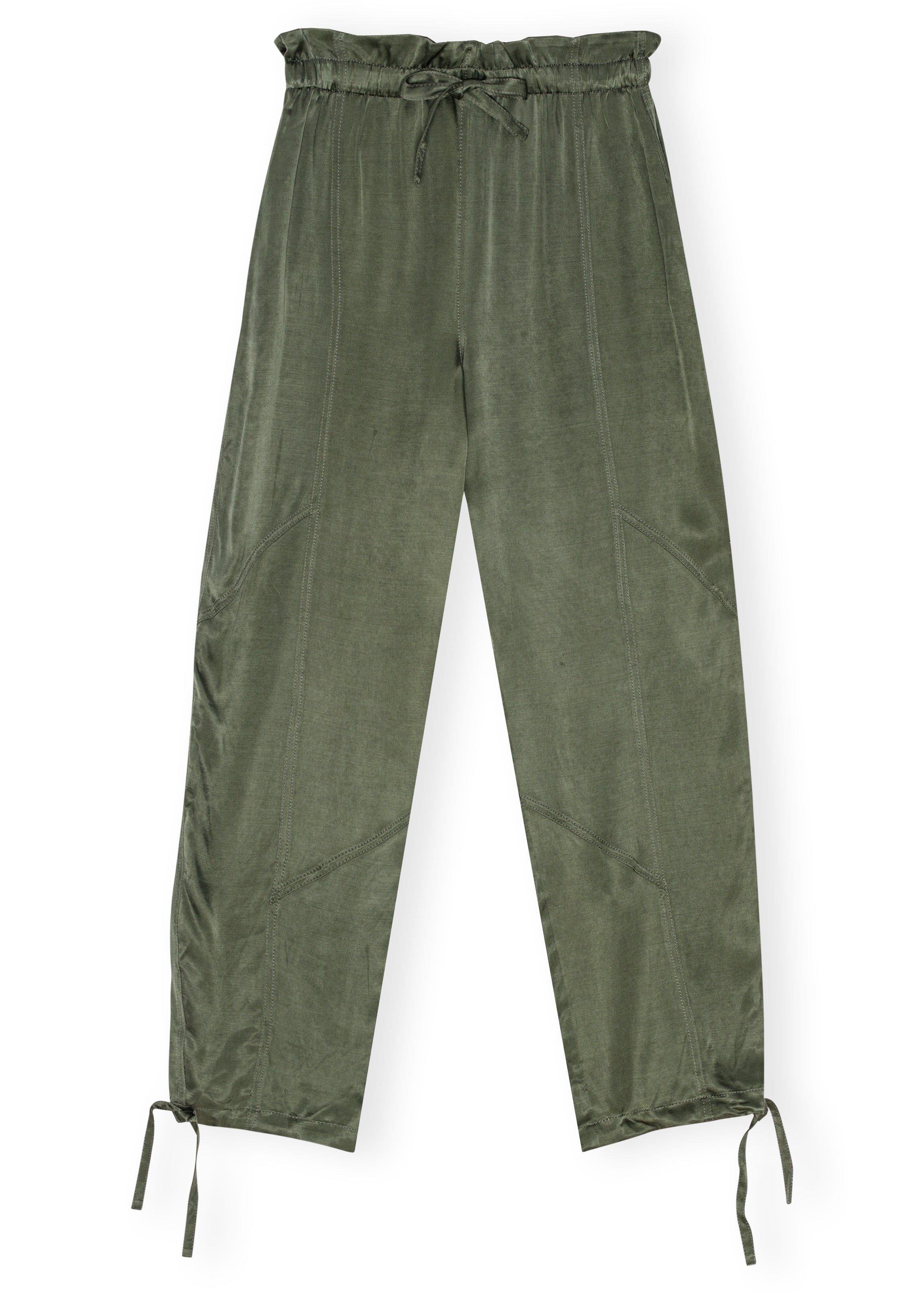 Washed Satin Elasticated Waist Pants