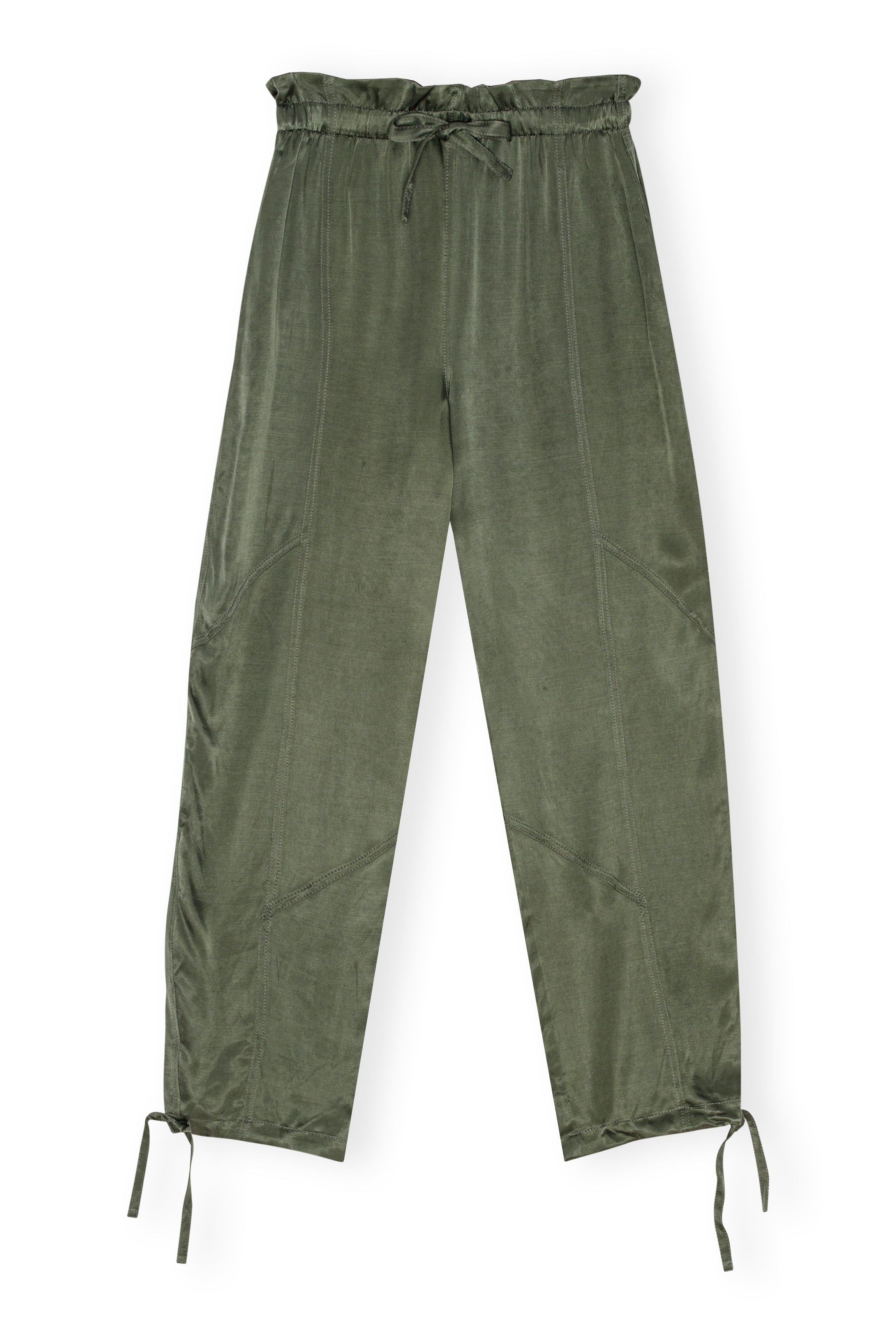 Washed Satin Elasticated Waist Pants