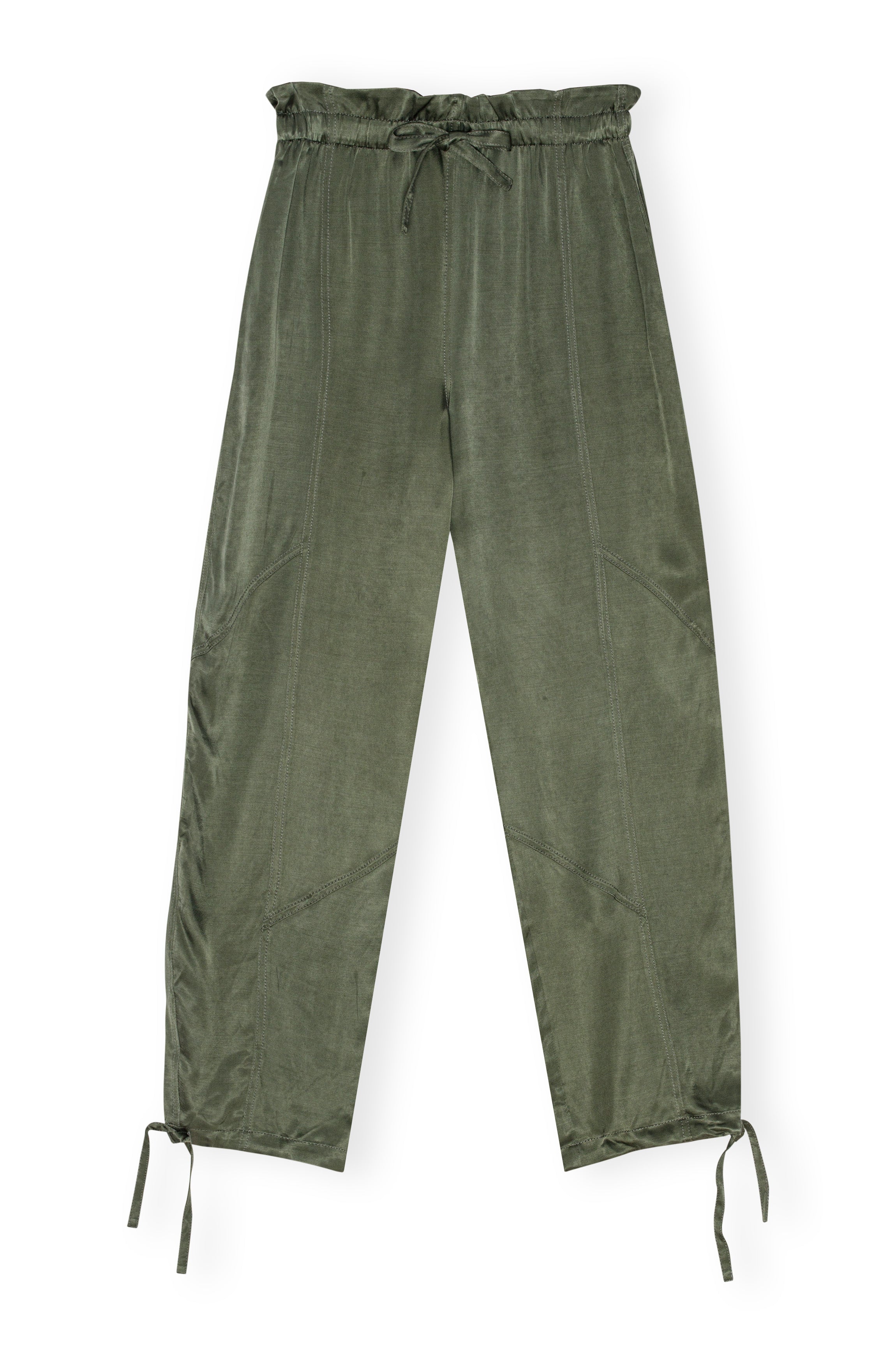 Washed Satin Elasticated Waist Pants