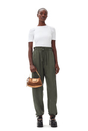 Washed Satin Elasticated Waist Pants