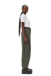 Washed Satin Elasticated Waist Pants