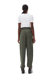Washed Satin Elasticated Waist Pants