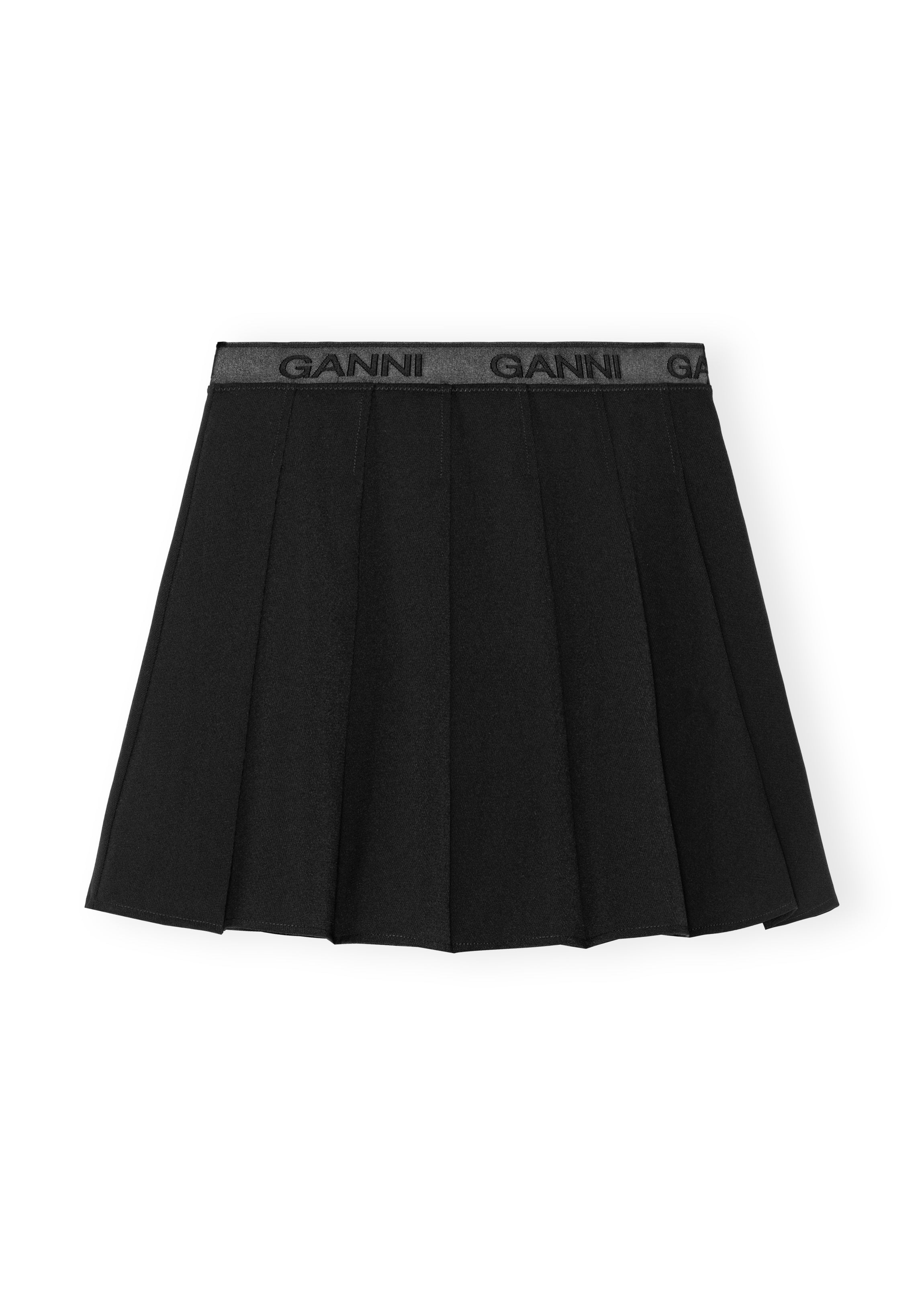 Light Twill Pleated Mini Skirt