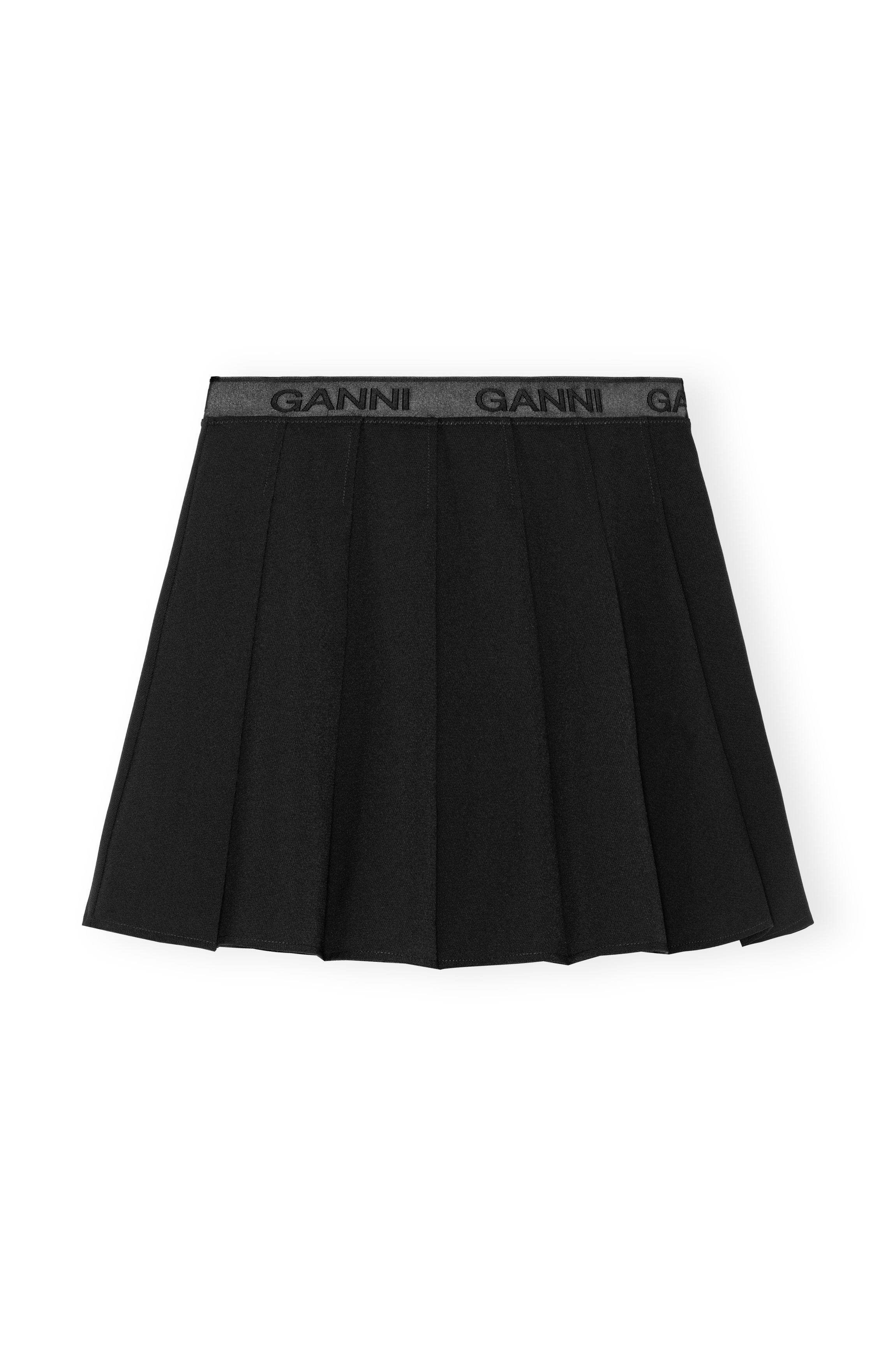 Light Twill Pleated Mini Skirt