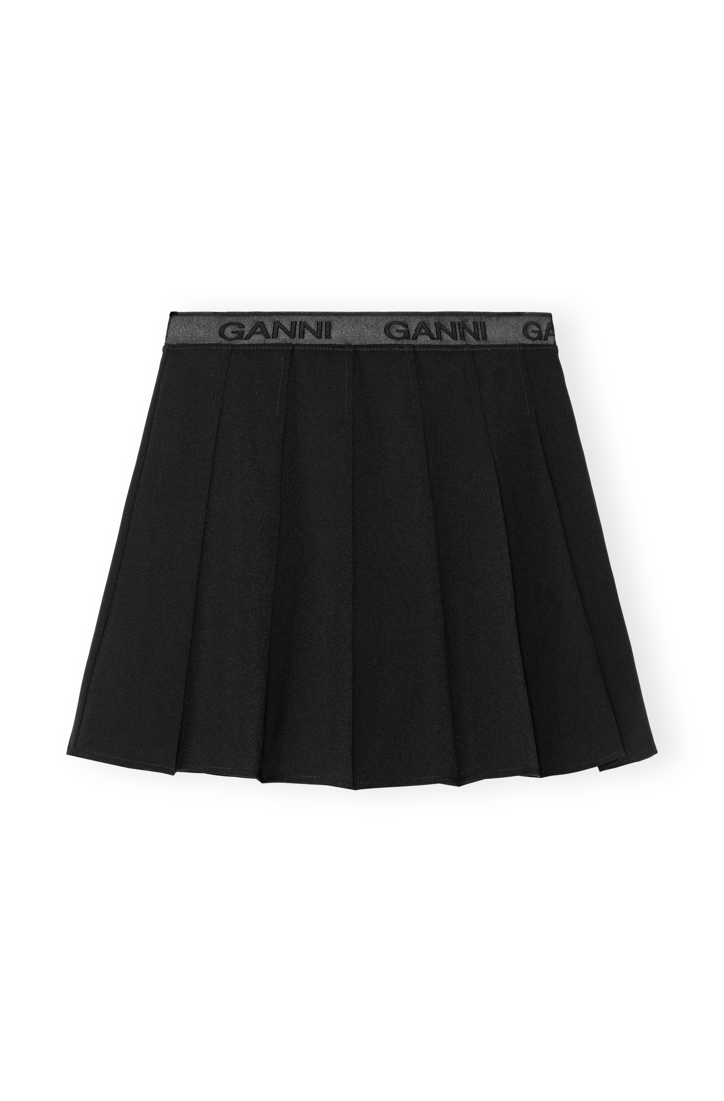 Light Twill Pleated Mini Skirt