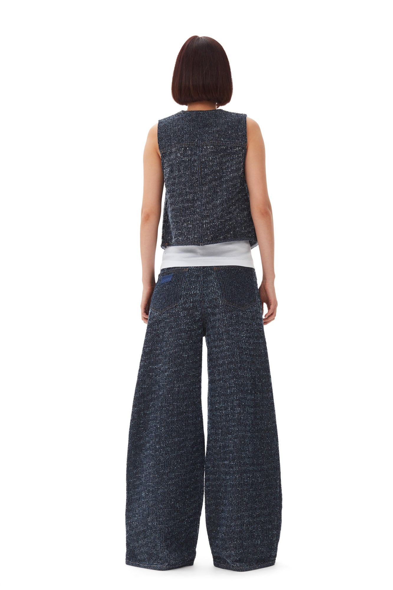 Fluffy Denim Waistcoat