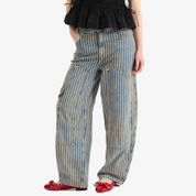 Light Stripe Denim Carpenter Jeans