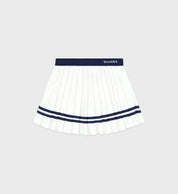 Serif Logo Pleated Skirt