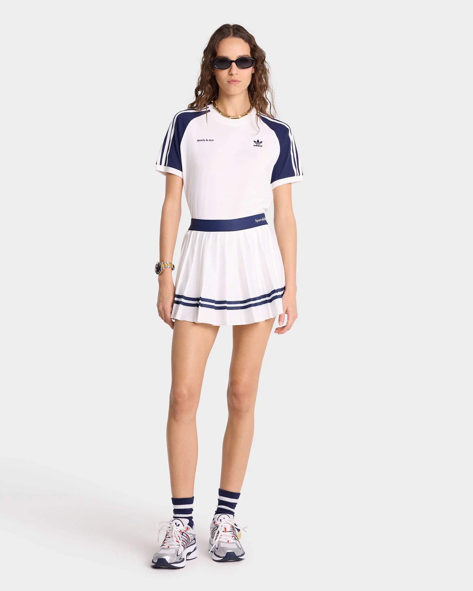 Serif Logo Pleated Skirt