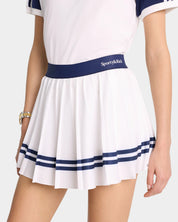 Serif Logo Pleated Skirt