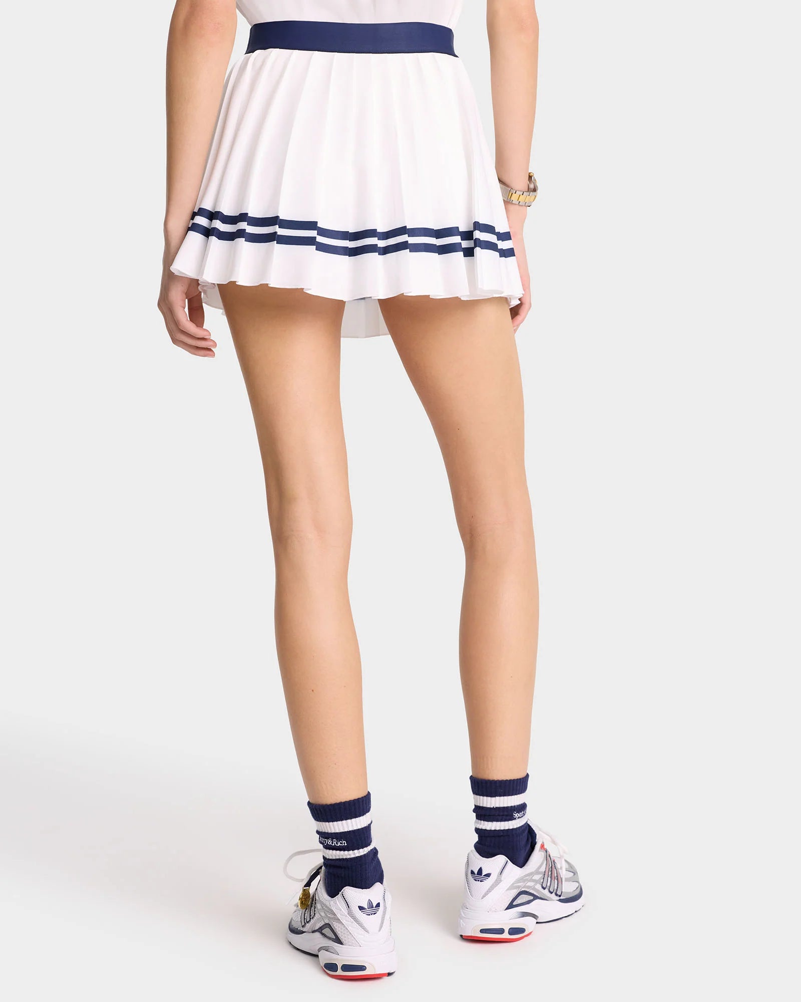 Serif Logo Pleated Skirt