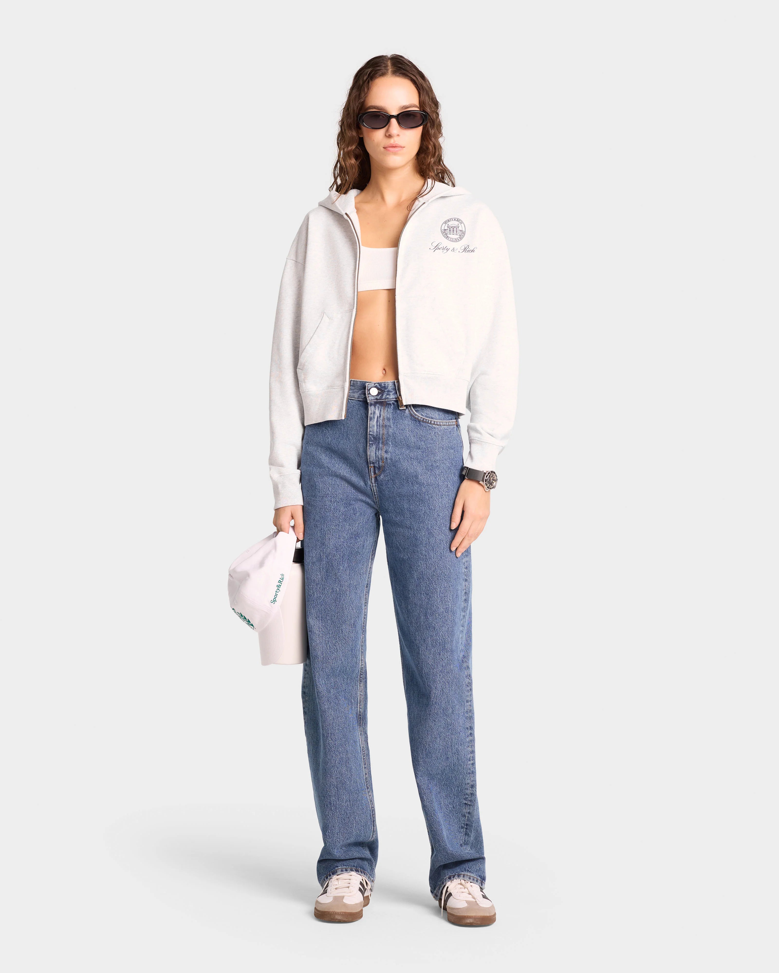 Vendome Resort Cropped Zip Hoodie
