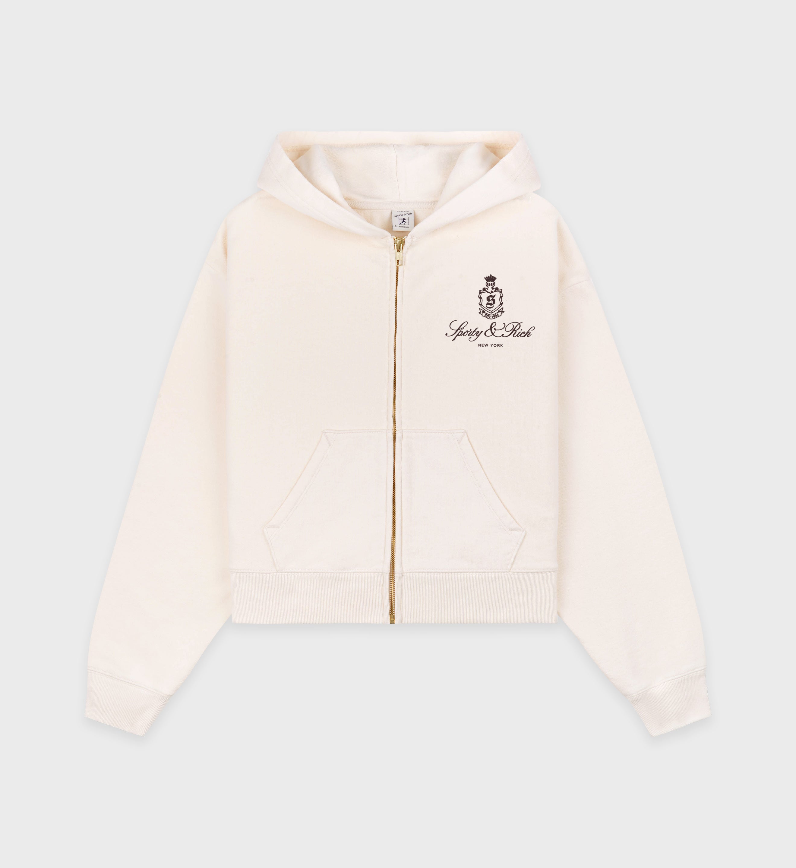 Vendome Cropped Zip Hoodie