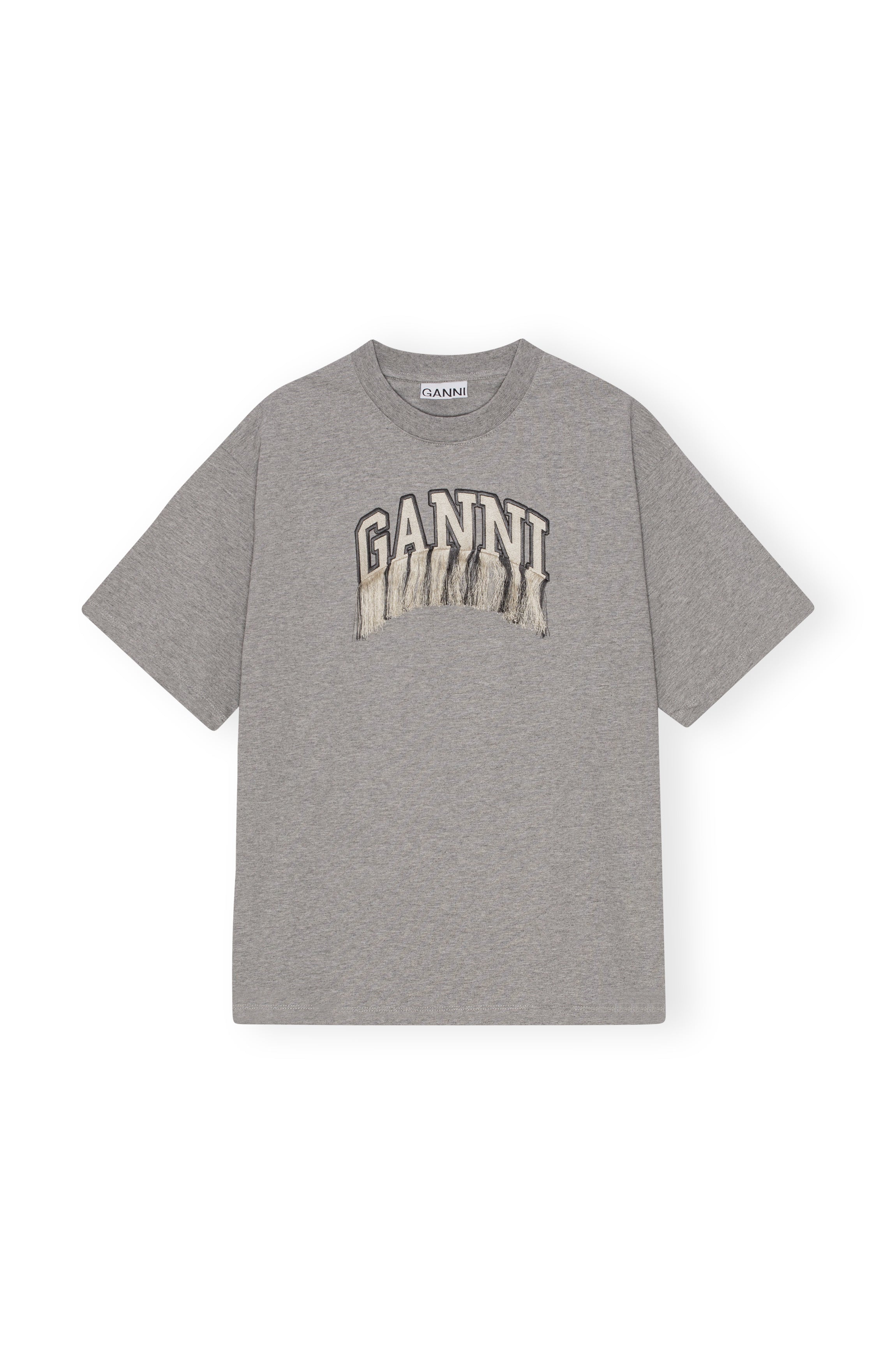 Heavy Cotton Drop Shoulder Fringe T-shirt