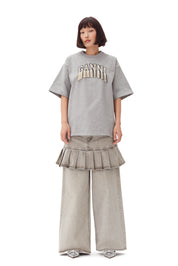 Heavy Cotton Drop Shoulder Fringe T-shirt