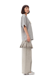 Heavy Cotton Drop Shoulder Fringe T-shirt