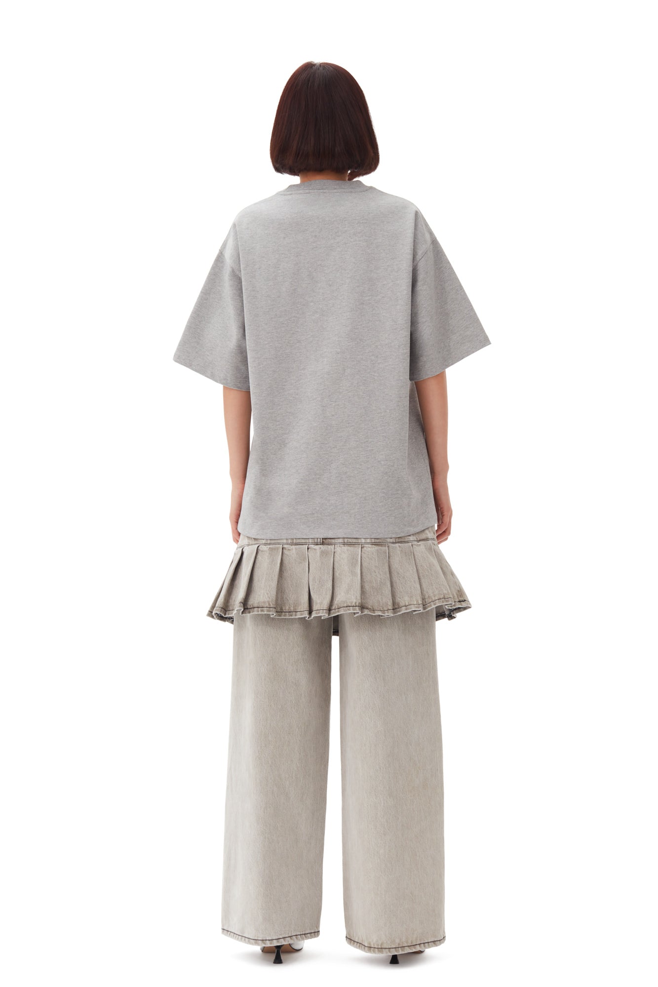 Heavy Cotton Drop Shoulder Fringe T-shirt