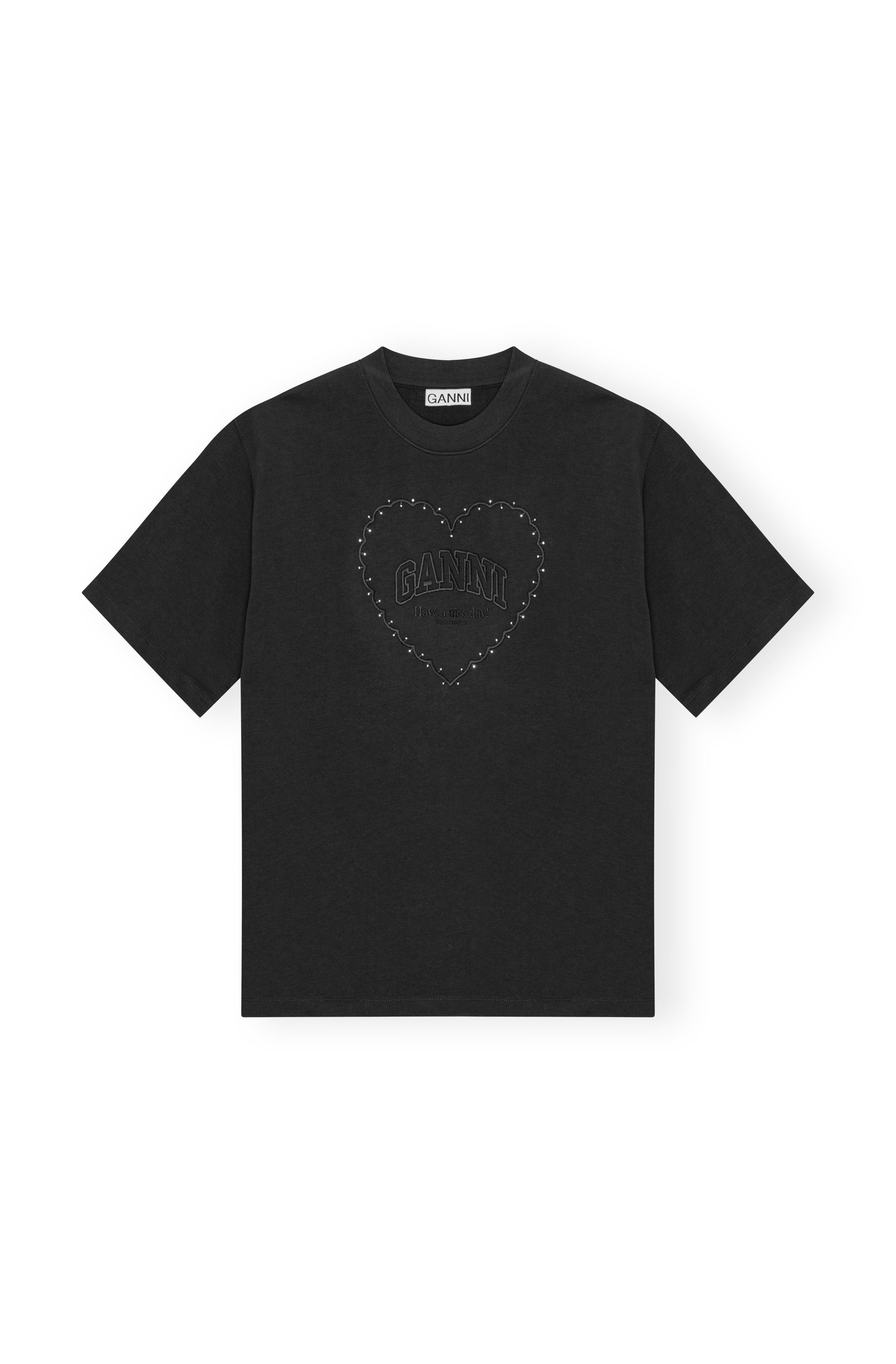 Heavy Cotton Drop Shoulder Heart T-shirt
